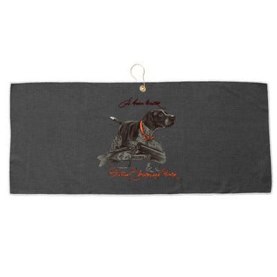 Ger Shorthaired Pointer Meaningful Gift A Born Hunter! Cute Gift Large Microfiber Waffle Golf Towel