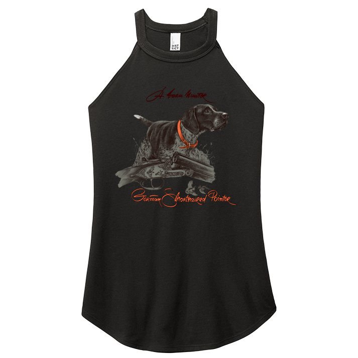 Ger Shorthaired Pointer Meaningful Gift A Born Hunter! Cute Gift Women's Perfect Tri Rocker Tank