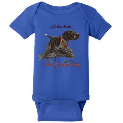 Ger Shorthaired Pointer Meaningful Gift A Born Hunter! Cute Gift Baby Bodysuit