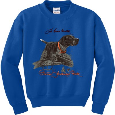 Ger Shorthaired Pointer Meaningful Gift A Born Hunter! Cute Gift Kids Sweatshirt