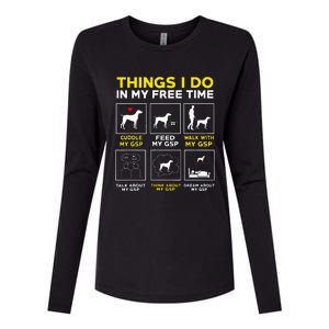 German Shorthair Pointer Gsp Life Womens Cotton Relaxed Long Sleeve T-Shirt