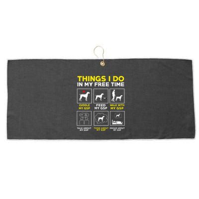 German Shorthair Pointer Gsp Life Large Microfiber Waffle Golf Towel