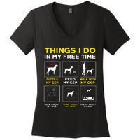 German Shorthair Pointer Gsp Life Women's V-Neck T-Shirt