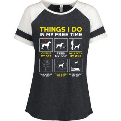 German Shorthair Pointer Gsp Life Enza Ladies Jersey Colorblock Tee