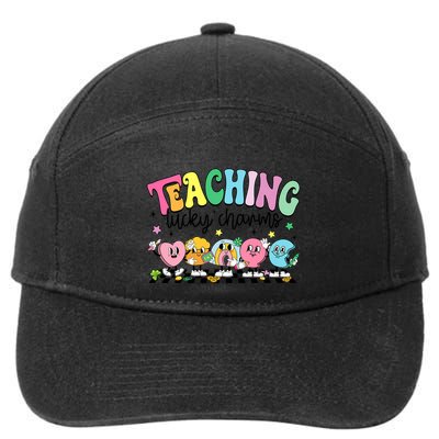 Groovy St Patricks Funny Retro Teaching Lucky Charm Teacher 7-Panel Snapback Hat
