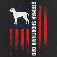 German Shorthair Pointer Dog Dad American Flag Patriotic Cool Comfort Performance Bucket Hat