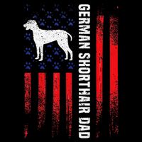 German Shorthair Pointer Dog Dad American Flag Patriotic Sweatshirt