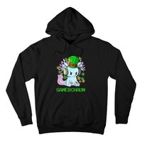 Gamerchaun St Patrick's Day Axolotl Video Game Controllers Hoodie