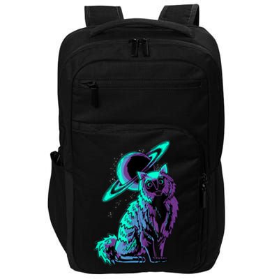 Galaxy Saturn Planet Ragdoll Cool Cat Feline Cat Lover Gift Impact Tech Backpack