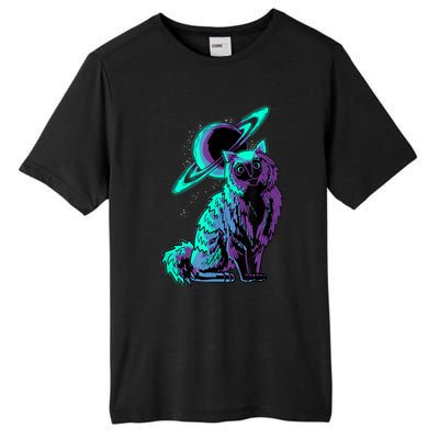 Galaxy Saturn Planet Ragdoll Cool Cat Feline Cat Lover Gift Tall Fusion ChromaSoft Performance T-Shirt