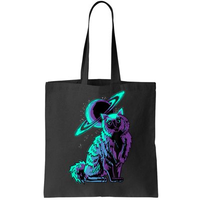 Galaxy Saturn Planet Ragdoll Cool Cat Feline Cat Lover Gift Tote Bag