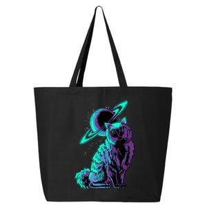 Galaxy Saturn Planet Ragdoll Cool Cat Feline Cat Lover Gift 25L Jumbo Tote