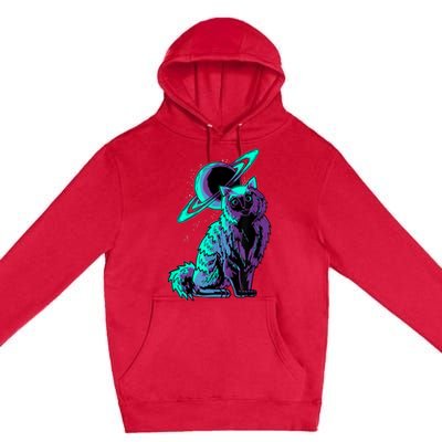 Galaxy Saturn Planet Ragdoll Cool Cat Feline Cat Lover Gift Premium Pullover Hoodie