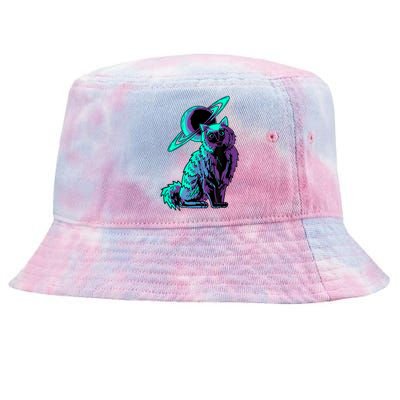 Galaxy Saturn Planet Ragdoll Cool Cat Feline Cat Lover Gift Tie-Dyed Bucket Hat