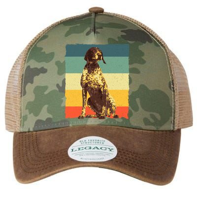 German Shorthaired Pointer Art GSP Dog Lover Legacy Tie Dye Trucker Hat