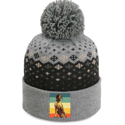 German Shorthaired Pointer Art GSP Dog Lover The Baniff Cuffed Pom Beanie