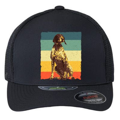 German Shorthaired Pointer Art GSP Dog Lover Flexfit Unipanel Trucker Cap