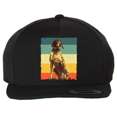 German Shorthaired Pointer Art GSP Dog Lover Wool Snapback Cap