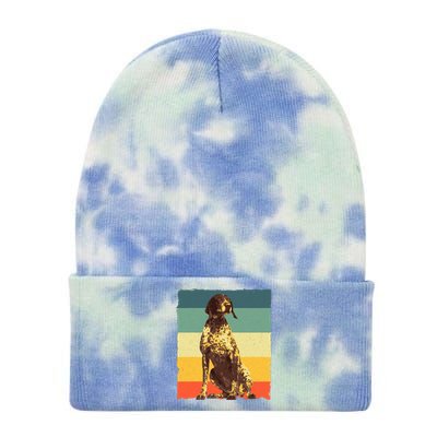 German Shorthaired Pointer Art GSP Dog Lover Tie Dye 12in Knit Beanie