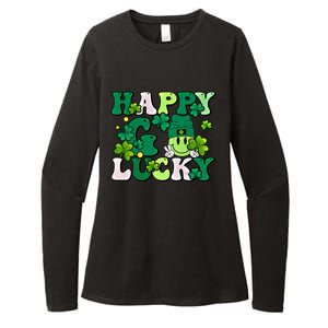 Groovy St Patrick's Day Happy Go Lucky Meaningful Gift Womens CVC Long Sleeve Shirt