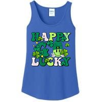 Groovy St Patrick's Day Happy Go Lucky Meaningful Gift Ladies Essential Tank