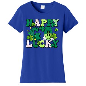 Groovy St Patrick's Day Happy Go Lucky Meaningful Gift Women's T-Shirt