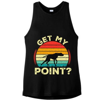 German Shorthaired Pointer Get My Point Gsp Dog Ladies PosiCharge Tri-Blend Wicking Tank