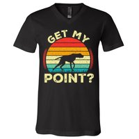 German Shorthaired Pointer Get My Point Gsp Dog V-Neck T-Shirt