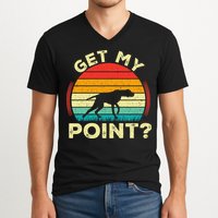 German Shorthaired Pointer Get My Point Gsp Dog V-Neck T-Shirt