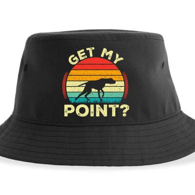 German Shorthaired Pointer Get My Point Gsp Dog Sustainable Bucket Hat