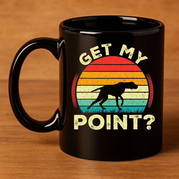 German Shorthaired Pointer Get My Point Gsp Dog 11oz C Handle Ceramic Mug