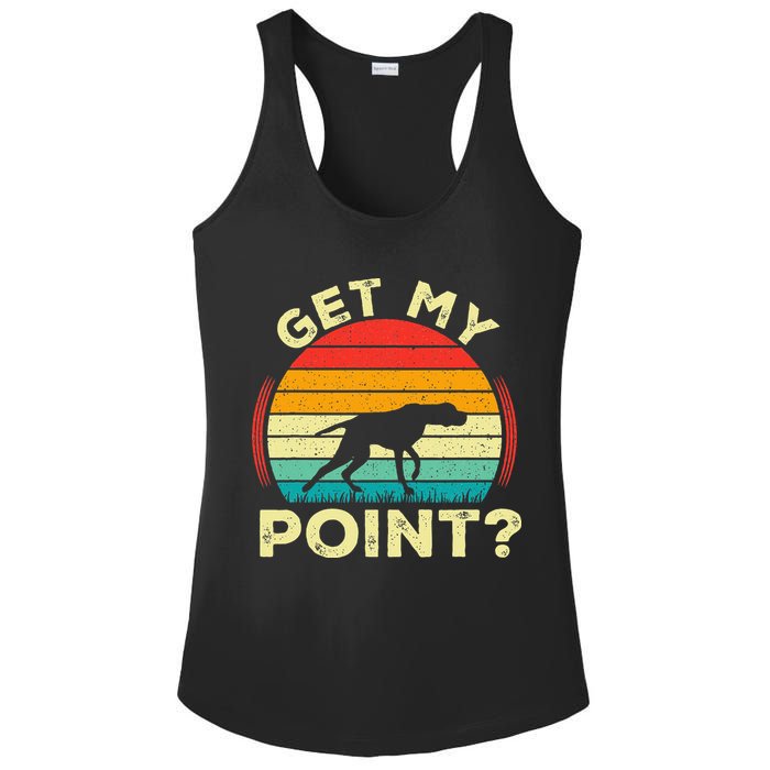 German Shorthaired Pointer Get My Point Gsp Dog Ladies PosiCharge Competitor Racerback Tank