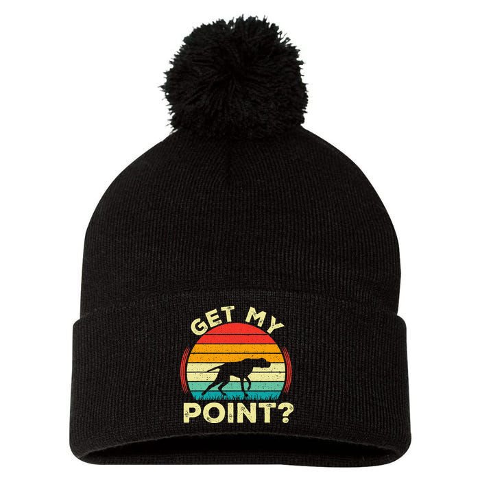 German Shorthaired Pointer Get My Point Gsp Dog Pom Pom 12in Knit Beanie