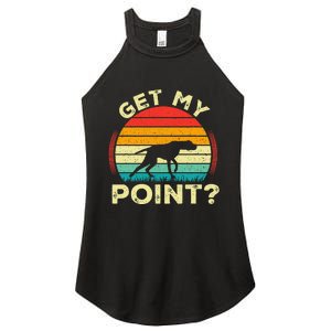 German Shorthaired Pointer Get My Point Gsp Dog Women's Perfect Tri Rocker Tank