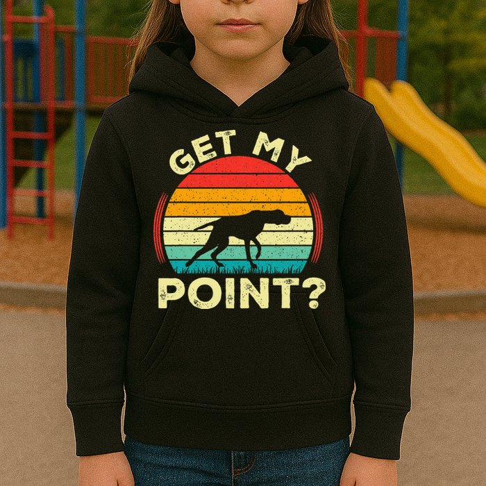 German Shorthaired Pointer Get My Point Gsp Dog Kids Hoodie