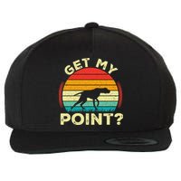 German Shorthaired Pointer Get My Point Gsp Dog Wool Snapback Cap