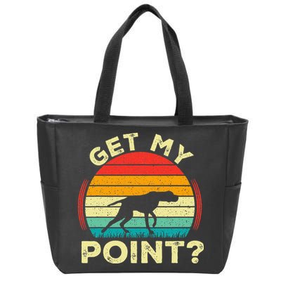 German Shorthaired Pointer Get My Point Gsp Dog Zip Tote Bag