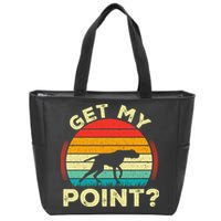 German Shorthaired Pointer Get My Point Gsp Dog Zip Tote Bag
