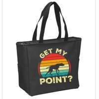 German Shorthaired Pointer Get My Point Gsp Dog Zip Tote Bag