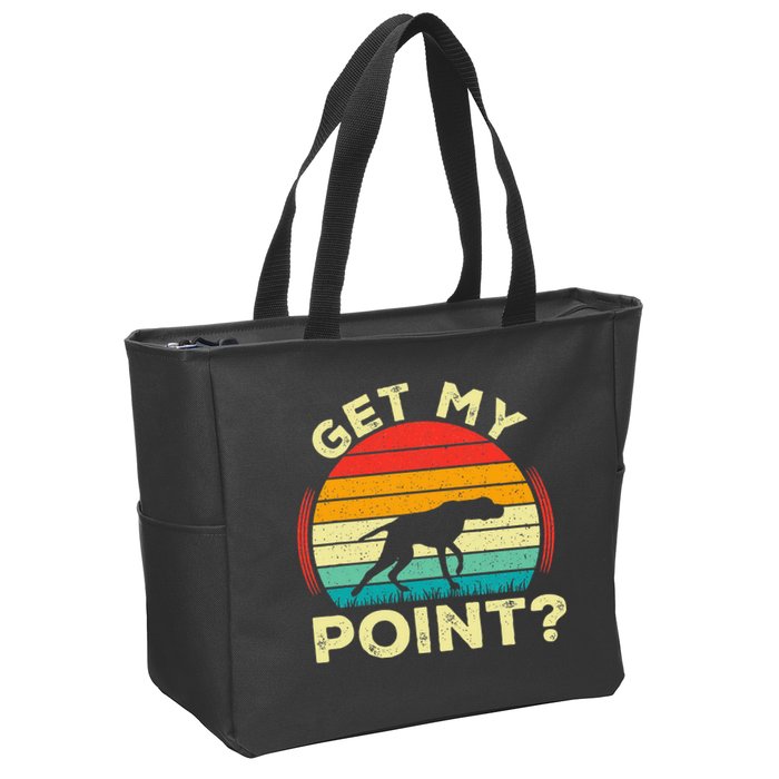 German Shorthaired Pointer Get My Point Gsp Dog Zip Tote Bag