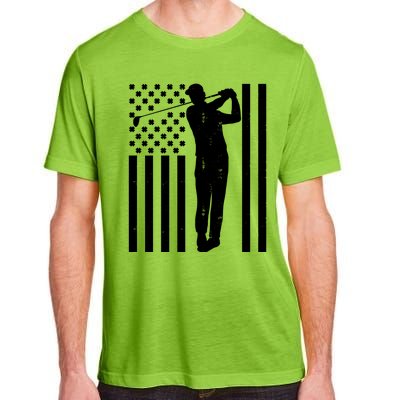 Golf St Patricks Day Design Golfer American Flag Golf Player Gift Adult ChromaSoft Performance T-Shirt