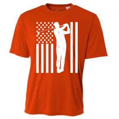 Golf St Patricks Day Design Golfer American Flag Golf Player Gift Cooling Performance Crew T-Shirt