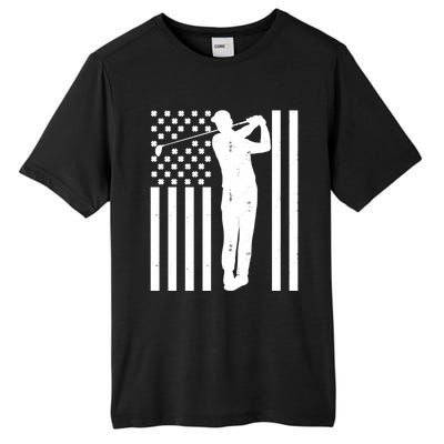 Golf St Patricks Day Design Golfer American Flag Golf Player Gift Tall Fusion ChromaSoft Performance T-Shirt