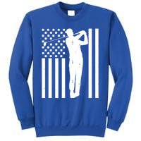 Golf St Patricks Day Design Golfer American Flag Golf Player Gift Sweatshirt