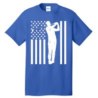 Golf St Patricks Day Design Golfer American Flag Golf Player Gift Tall T-Shirt