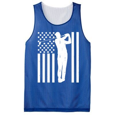 Golf St Patricks Day Design Golfer American Flag Golf Player Gift Mesh Reversible Basketball Jersey Tank