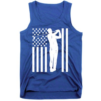 Golf St Patricks Day Design Golfer American Flag Golf Player Gift Tank Top