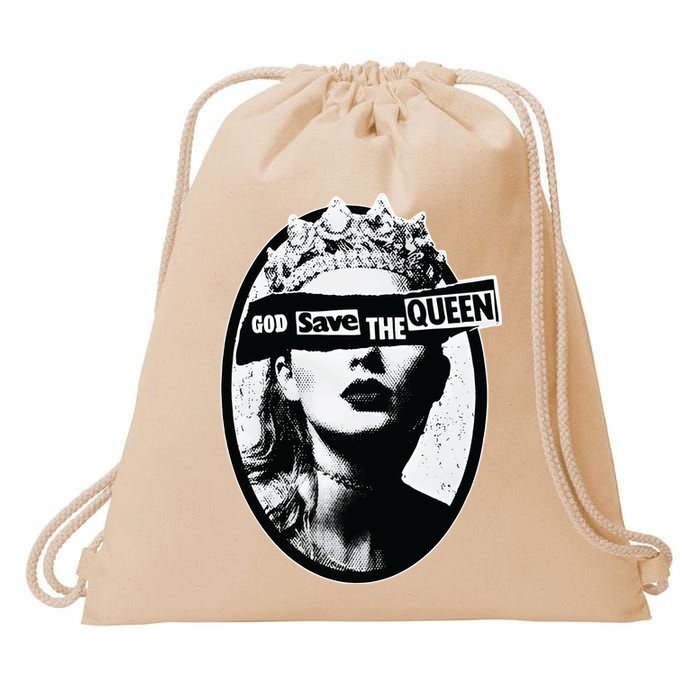 God Save Queen Reputation Era Drawstring Bag
