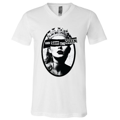 God Save Queen Reputation Era V-Neck T-Shirt