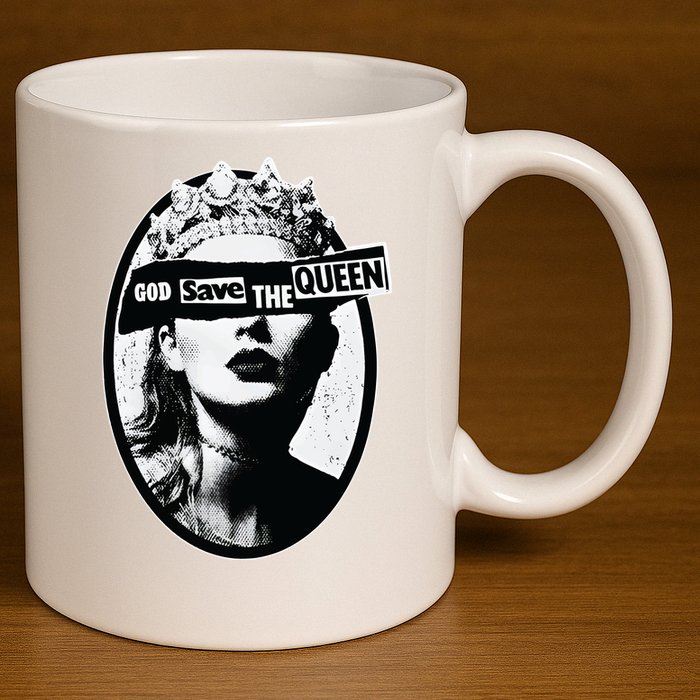 God Save Queen Reputation Era 11oz C Handle Ceramic Mug